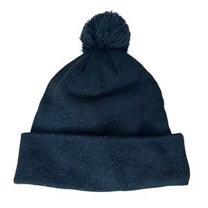 Mens‎ Black Knit Beanie Hat Winter Warm Pom Pom Knit Cap Casual